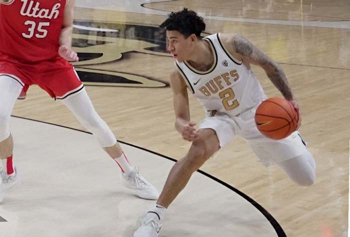 KJ Simpson with step back vs. Utah